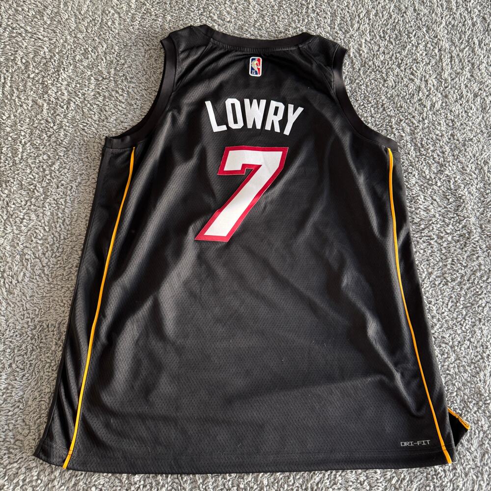 Nike NBA Miami Heat Kyle Lowry City Edition 15 Strong Black NBA Jersey 52 XL - Picture 7 of 11